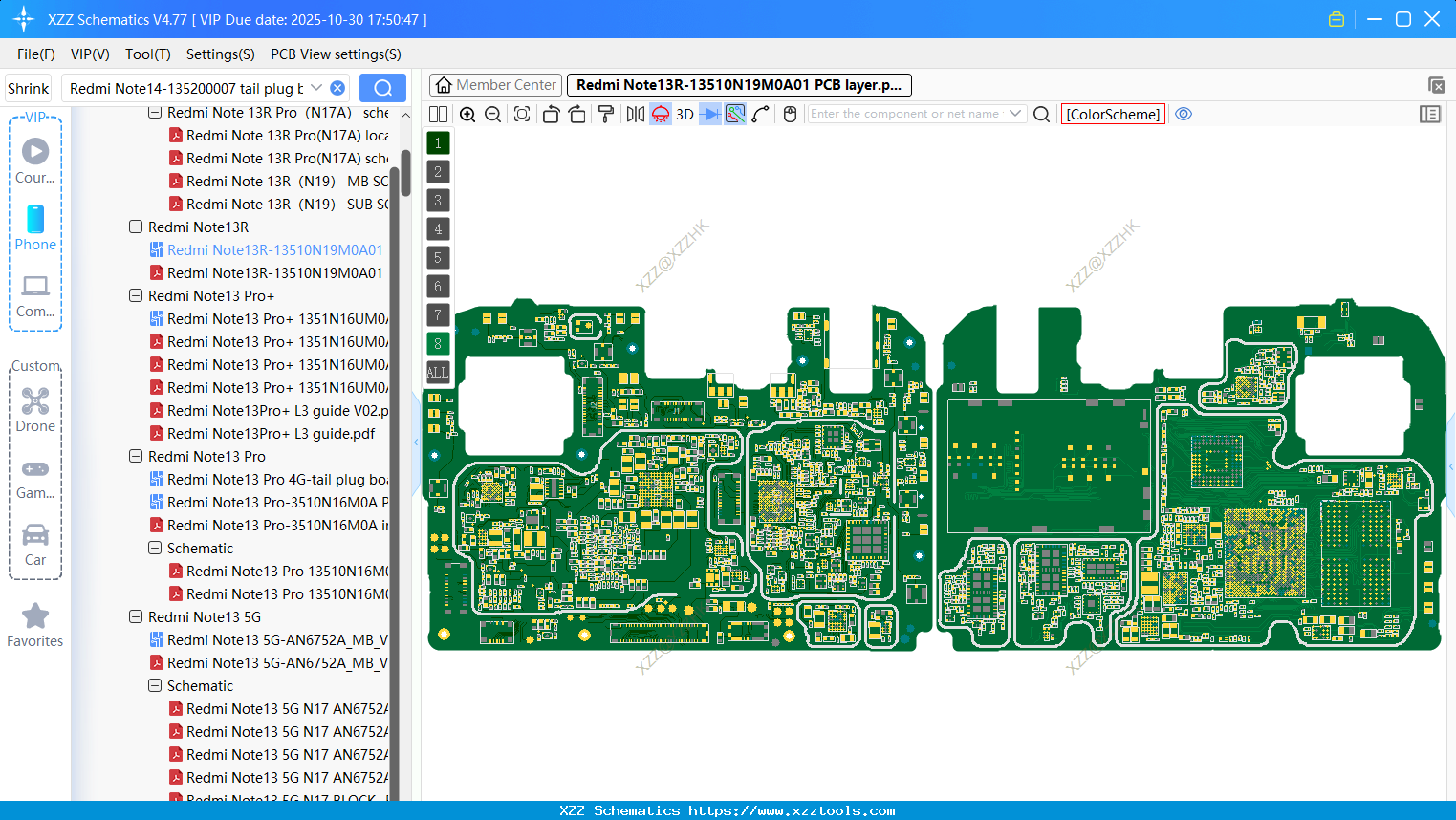 Xiaomi Redmi Note13R-13510N19M0A01 PCB Layer